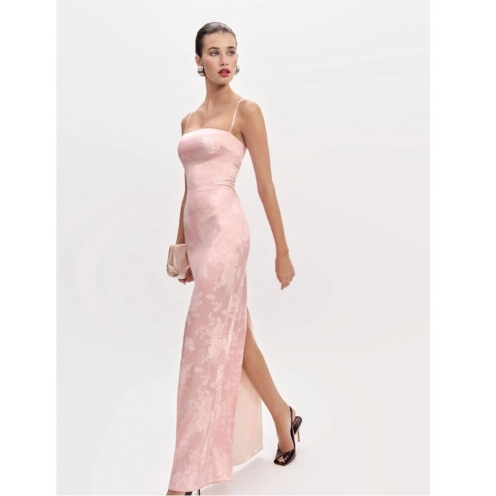 Reformation Frankie Silk Dress Pink NWT
